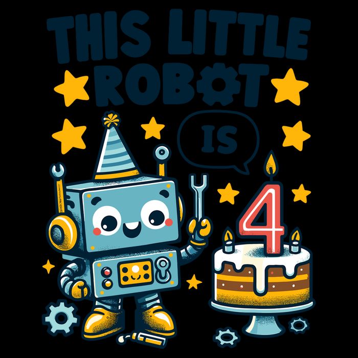 4th Birthday Boy 4 Year Old Robotics Robot 4th Birthday Impact Tech Backpack