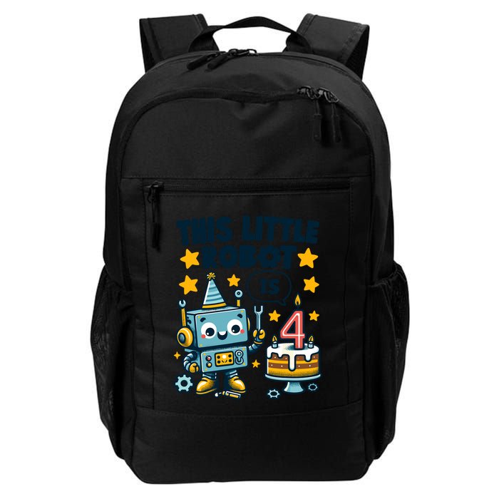4th Birthday Boy 4 Year Old Robotics Robot 4th Birthday Backpack