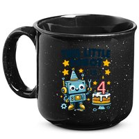 4th Birthday Boy 4 Year Old Robotics Robot 4th Birthday 15oz Campfire Ceramic Mug