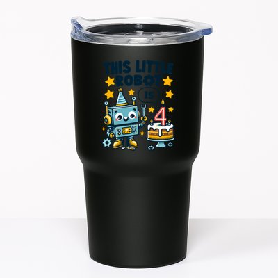 4th Birthday Boy 4 Year Old Robotics Robot 4th Birthday Tumbler