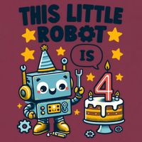 4th Birthday Boy 4 Year Old Robotics Robot 4th Birthday 16oz Travel Tumbler