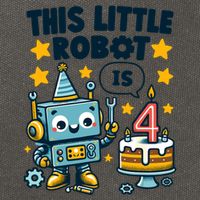4th Birthday Boy 4 Year Old Robotics Robot 4th Birthday Cotton Canvas Backpack
