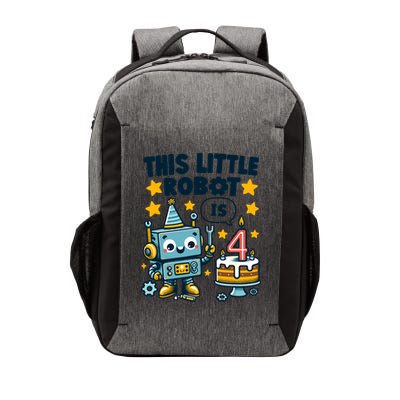 4th Birthday Boy 4 Year Old Robotics Robot 4th Birthday Vector Backpack