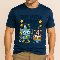 4th Birthday Boy 4 Year Old Robotics Robot 4th Birthday Performance Shirt