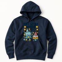 4th Birthday Boy 4 Year Old Robotics Robot 4th Birthday Hoodie