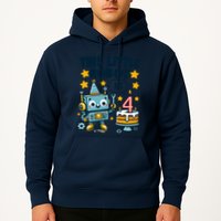 4th Birthday Boy 4 Year Old Robotics Robot 4th Birthday Hoodie