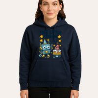 4th Birthday Boy 4 Year Old Robotics Robot 4th Birthday Hoodie