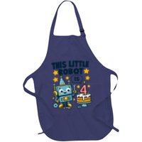 4th Birthday Boy 4 Year Old Robotics Robot 4th Birthday Apron