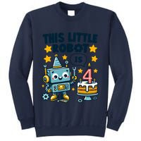 4th Birthday Boy 4 Year Old Robotics Robot 4th Birthday Sweatshirt