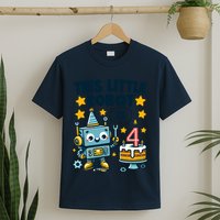 4th Birthday Boy 4 Year Old Robotics Robot 4th Birthday T-Shirt
