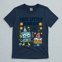 4th Birthday Boy 4 Year Old Robotics Robot 4th Birthday T-Shirt