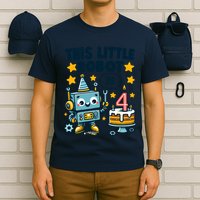 4th Birthday Boy 4 Year Old Robotics Robot 4th Birthday T-Shirt