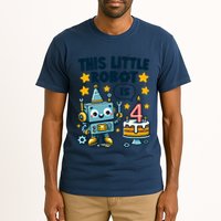 4th Birthday Boy 4 Year Old Robotics Robot 4th Birthday Tall T-Shirt