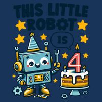 4th Birthday Boy 4 Year Old Robotics Robot 4th Birthday 16 in Basic Backpack