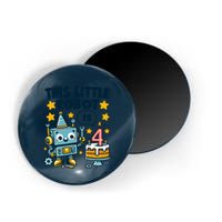 4th Birthday Boy 4 Year Old Robotics Robot 4th Birthday Magnet