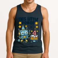 4th Birthday Boy 4 Year Old Robotics Robot 4th Birthday Tank Top