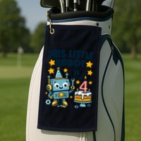 4th Birthday Boy 4 Year Old Robotics Robot 4th Birthday Golf Towel