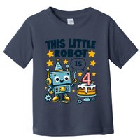 4th Birthday Boy 4 Year Old Robotics Robot 4th Birthday Toddler T-Shirt