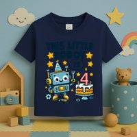 4th Birthday Boy 4 Year Old Robotics Robot 4th Birthday Toddler T-Shirt