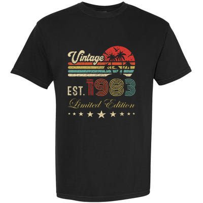 40th Birthday Born 1983 Vintage Limited Edition 40 Birthday Garment-Dyed Heavyweight T-Shirt