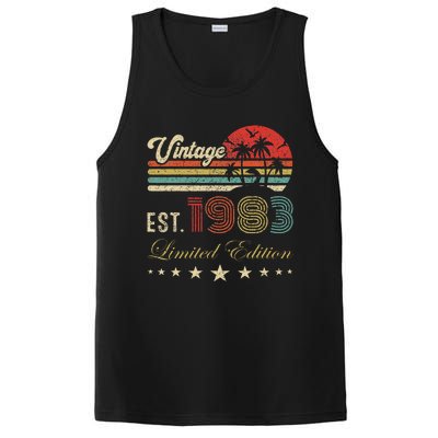 40th Birthday Born 1983 Vintage Limited Edition 40 Birthday PosiCharge Competitor Tank