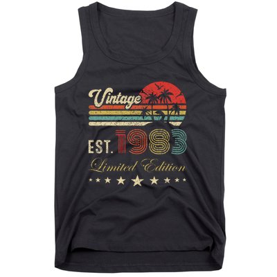 40th Birthday Born 1983 Vintage Limited Edition 40 Birthday Tank Top