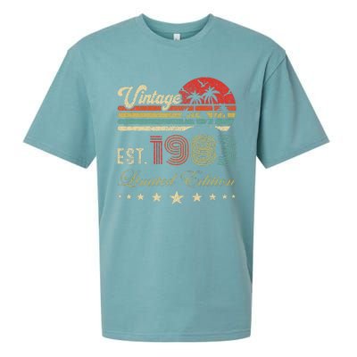 40th Birthday Born 1983 Vintage Limited Edition 40 Birthday Sueded Cloud Jersey T-Shirt