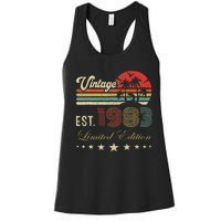 40th Birthday Born 1983 Vintage Limited Edition 40 Birthday Cute Women's Racerback Tank