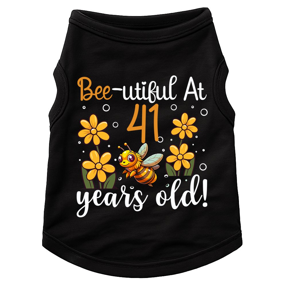 41st Birthday Bee 41 Years Old Bee Lover Great Gift Doggie Tank