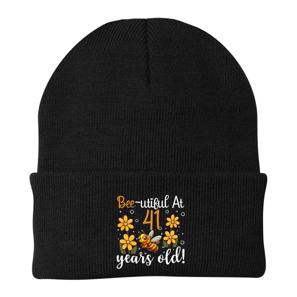 41st Birthday Bee 41 Years Old Bee Lover Great Gift Beanie