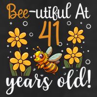 41st Birthday Bee 41 Years Old Bee Lover Great Gift Beanie