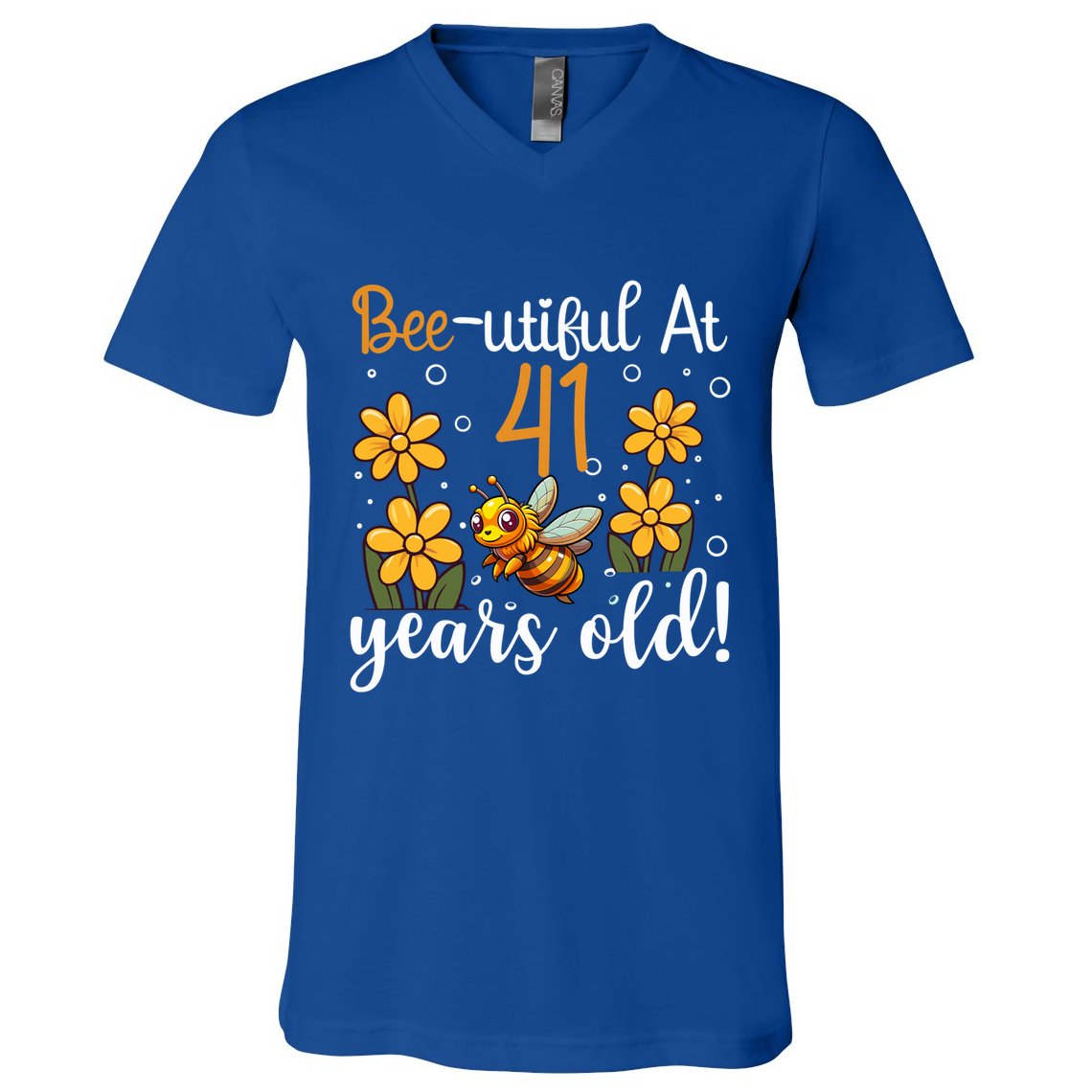 41st Birthday Bee 41 Years Old Bee Lover Great Gift V-Neck T-Shirt