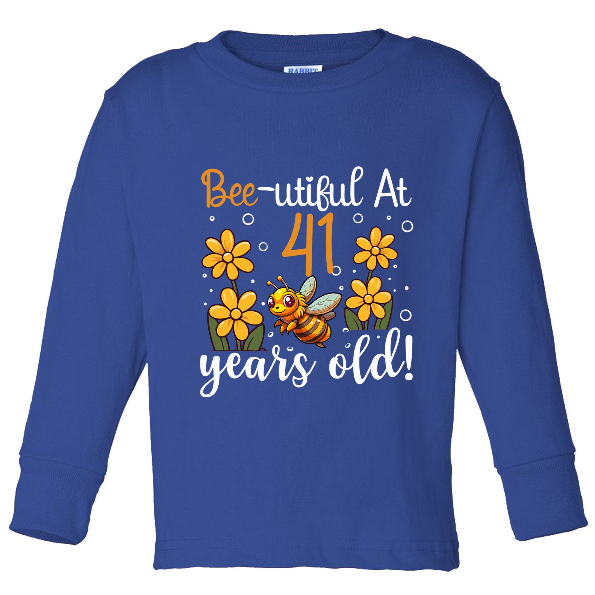 41st Birthday Bee 41 Years Old Bee Lover Great Gift Toddler Long Sleeve Shirt