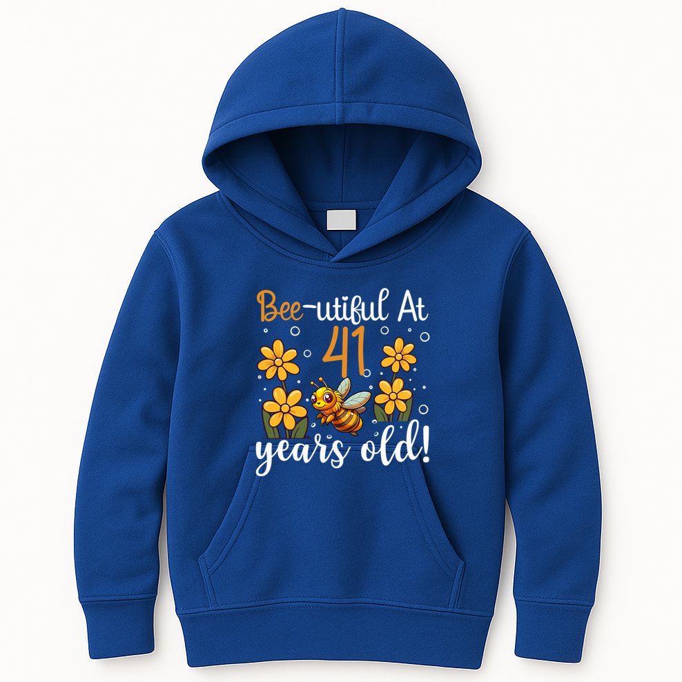 41st Birthday Bee 41 Years Old Bee Lover Great Gift Kids Hoodie