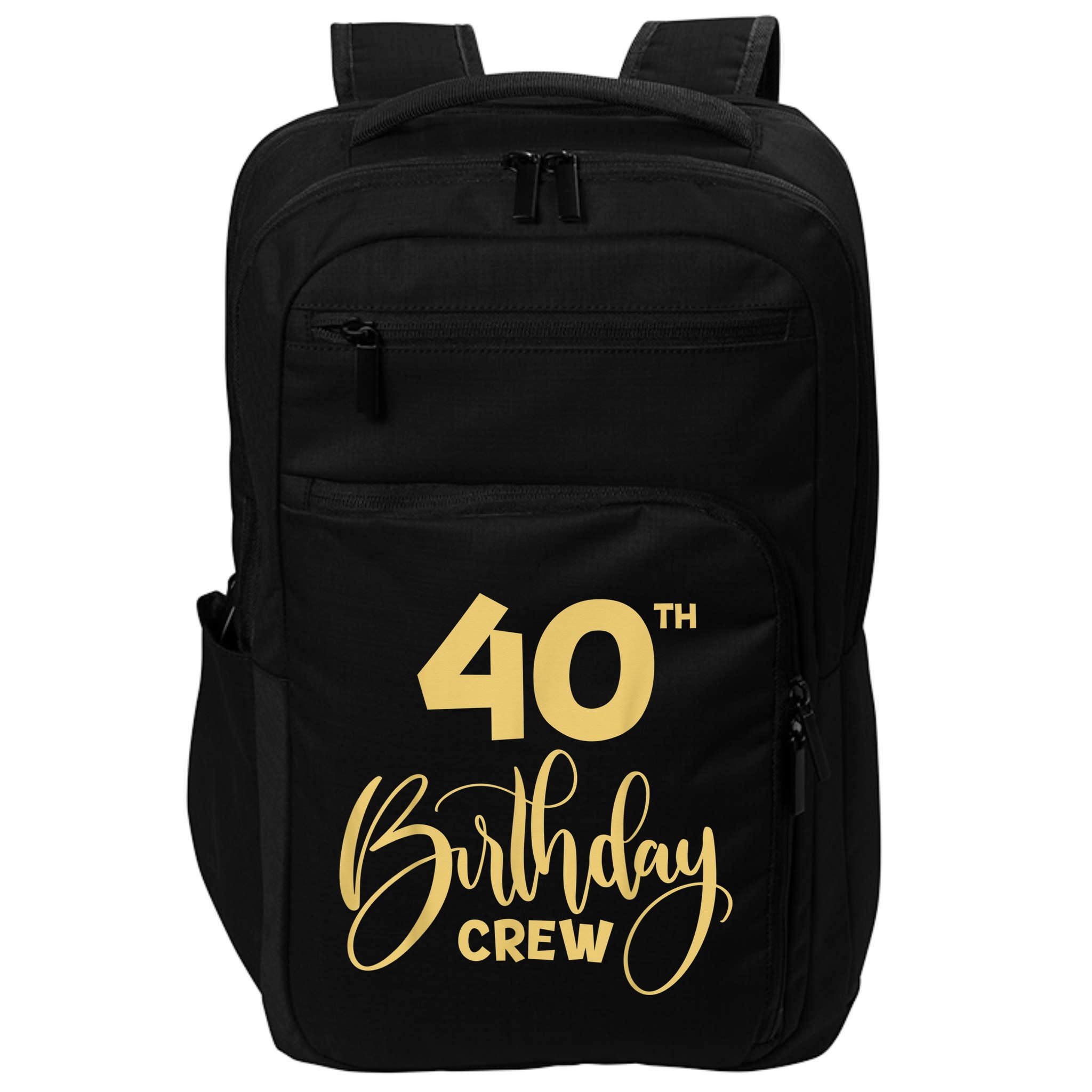 40th Birthday Crew for Gifts Birthday Party Group Family Impact Tech Backpack