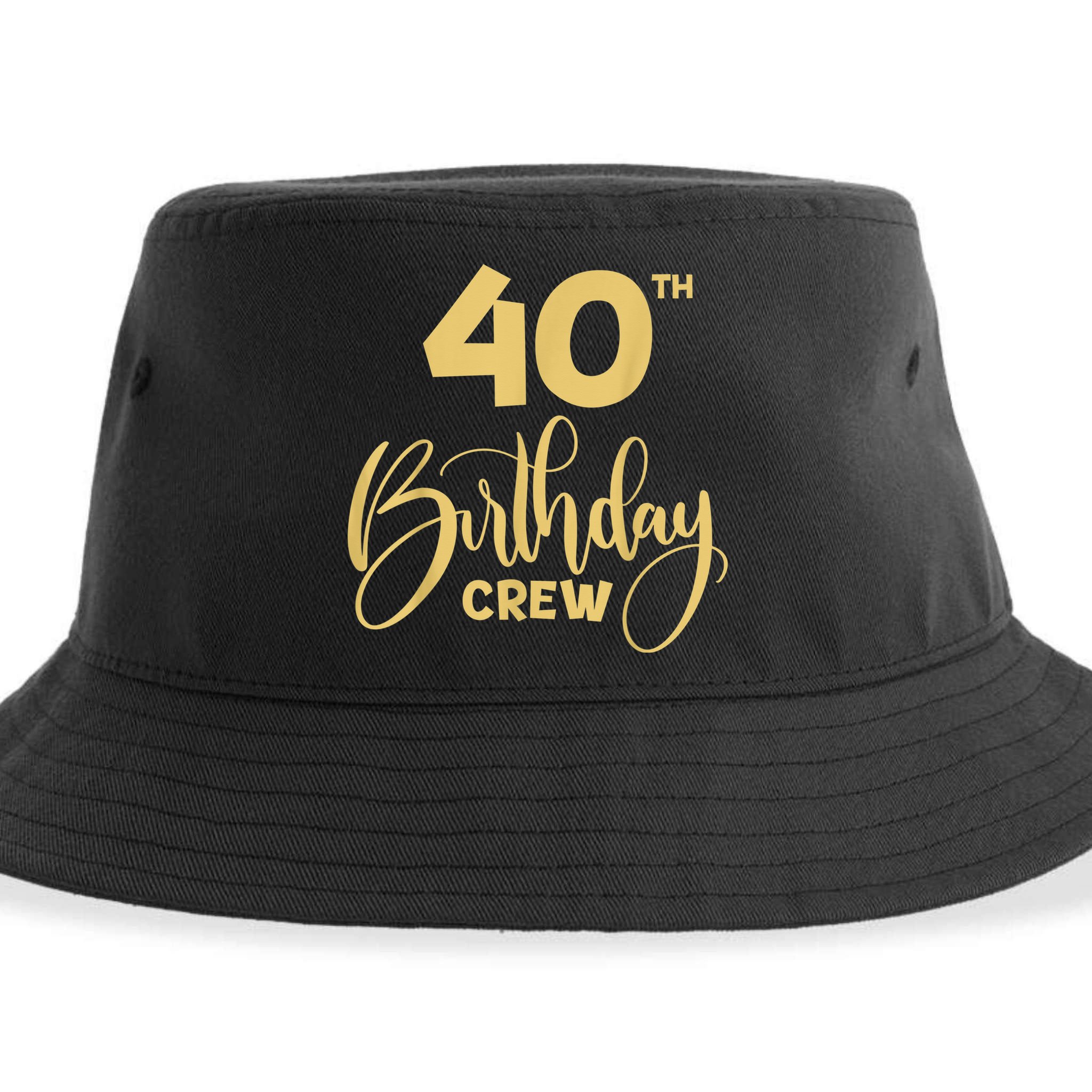 40th Birthday Crew for Gifts Birthday Party Group Family Sustainable Bucket Hat