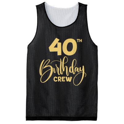 40th Birthday Crew for Gifts Birthday Party Group Family Mesh Reversible Basketball Jersey Tank