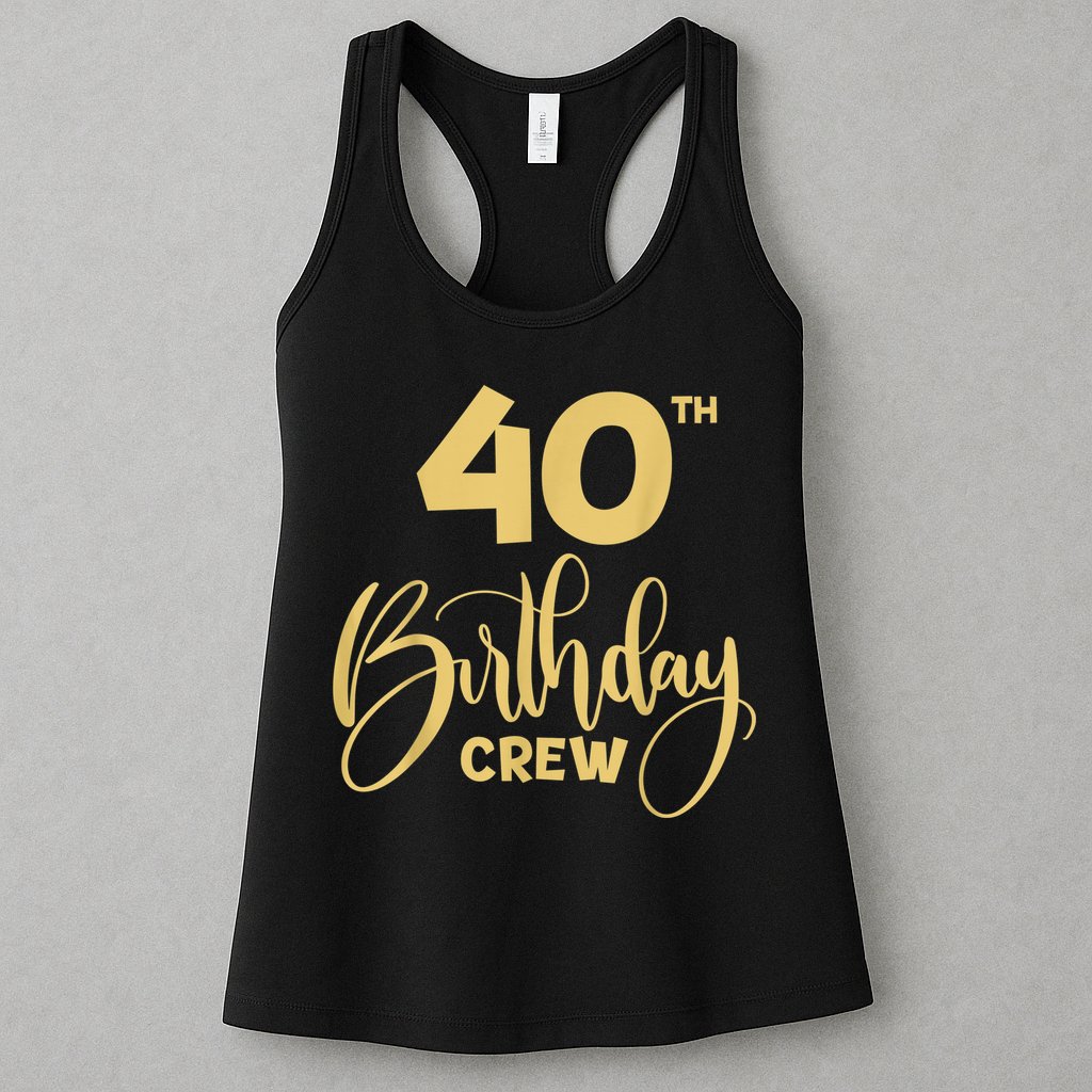 40th Birthday Crew for Gifts Birthday Party Group Family Womens Tank Top