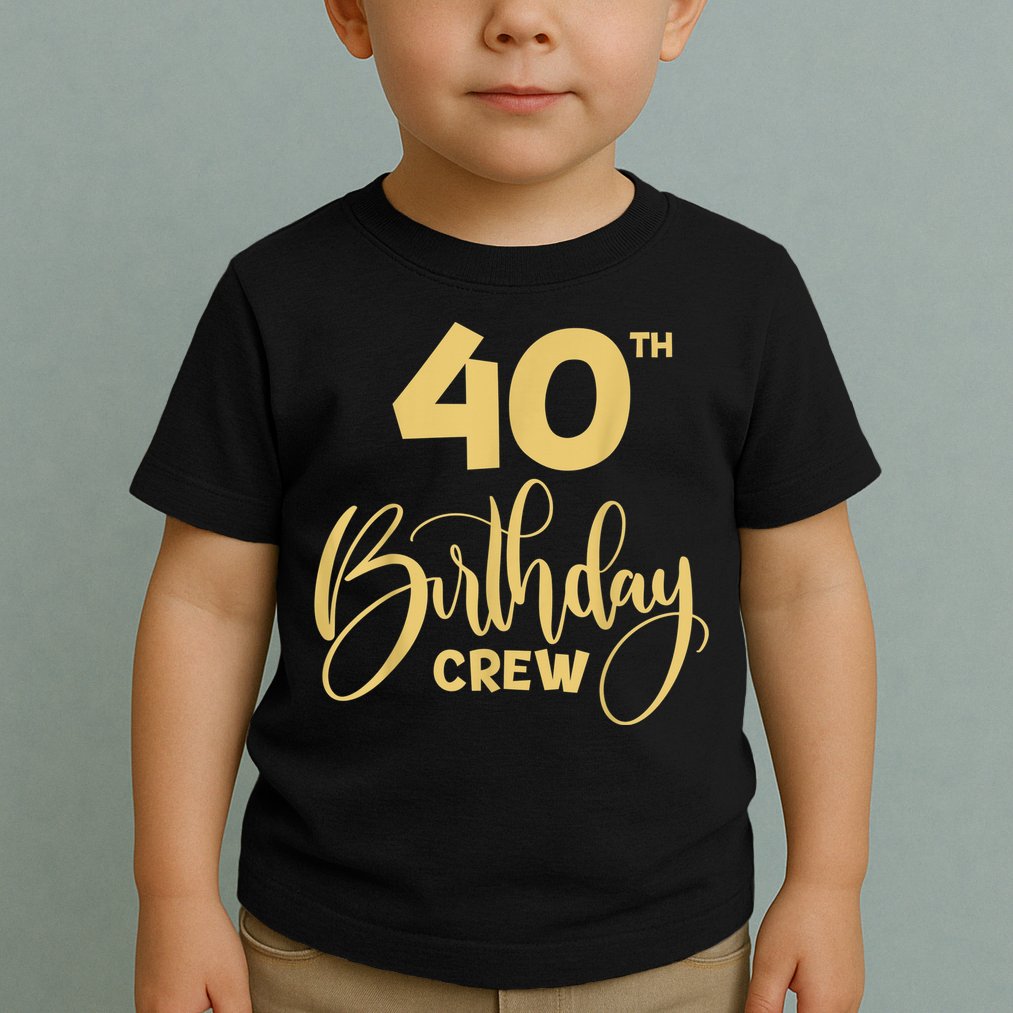 40th Birthday Crew for Gifts Birthday Party Group Family Toddler T-Shirt