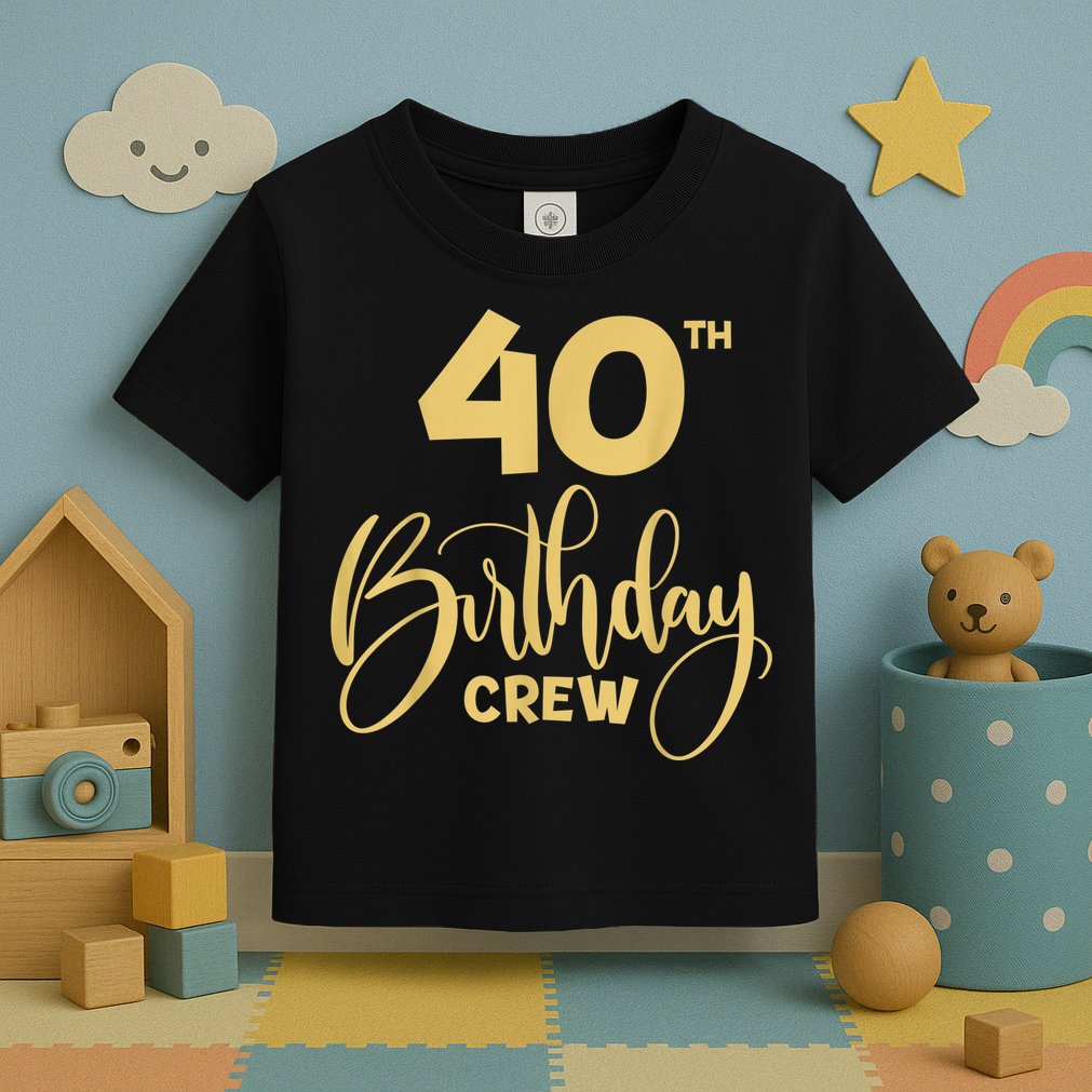 40th Birthday Crew for Gifts Birthday Party Group Family Toddler T-Shirt