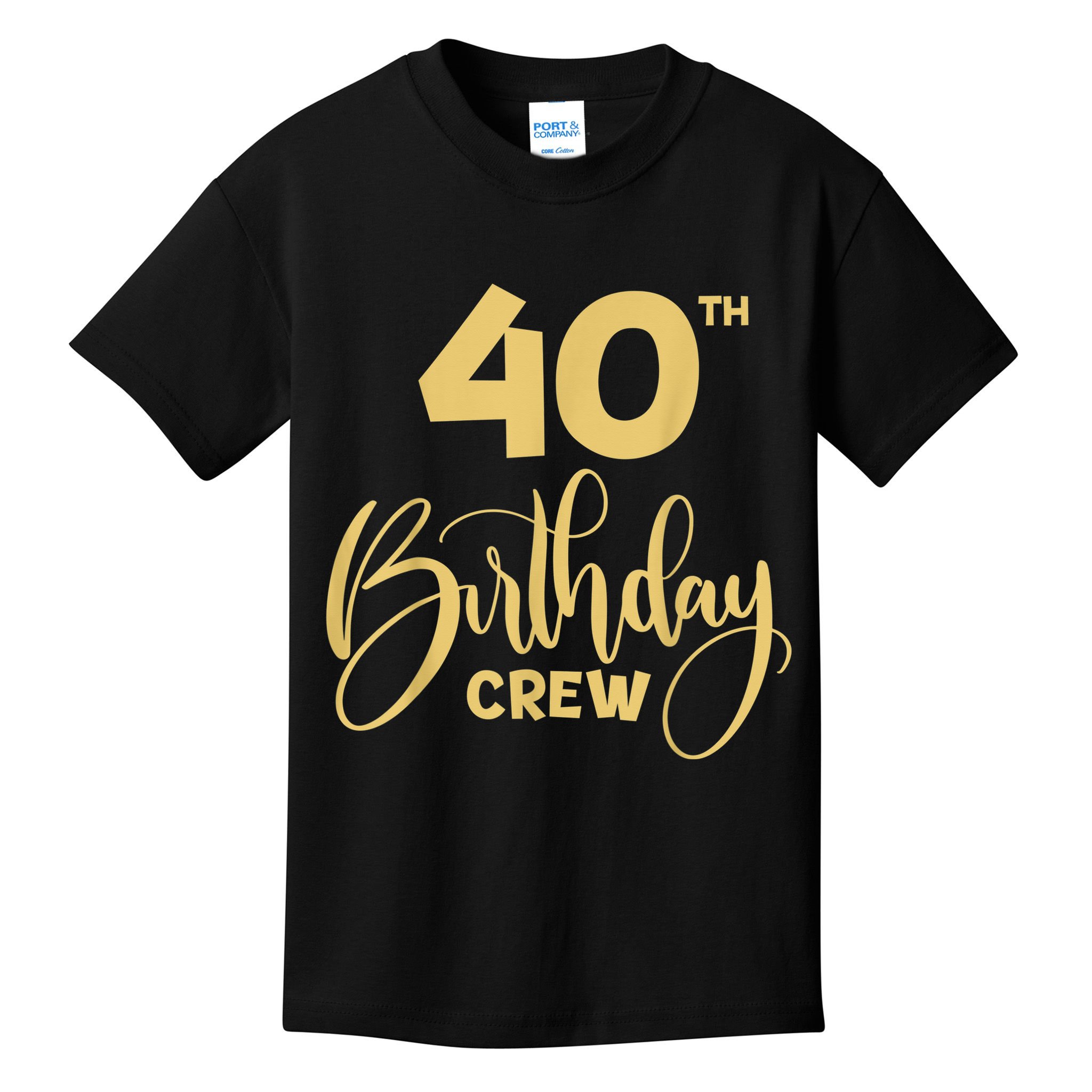 40th Birthday Crew for Gifts Birthday Party Group Family Kids T-Shirt