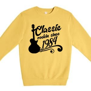 40th Birthday Classic Rockin Since 1984 Premium Crewneck Sweatshirt