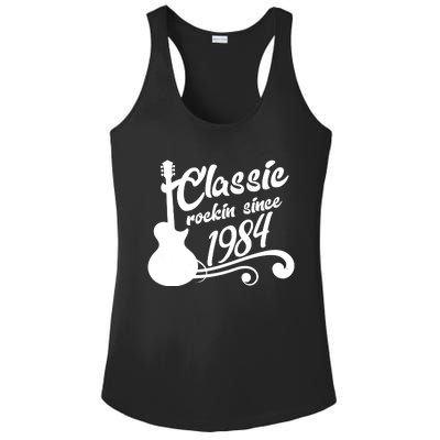 40th Birthday Classic Rockin Since 1984 Ladies PosiCharge Competitor Racerback Tank