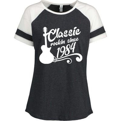 40th Birthday Classic Rockin Since 1984 Enza Ladies Jersey Colorblock Tee