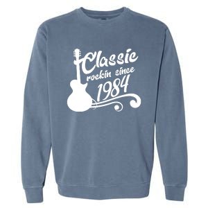 40th Birthday Classic Rockin Since 1984 Garment-Dyed Sweatshirt