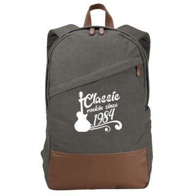 40th Birthday Classic Rockin Since 1984 Cotton Canvas Backpack