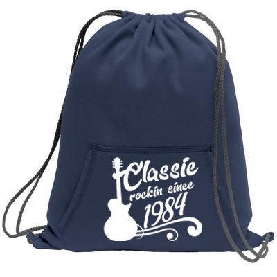 40th Birthday Classic Rockin Since 1984 Sweatshirt Cinch Pack Bag