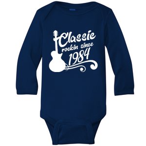 40th Birthday Classic Rockin Since 1984 Baby Long Sleeve Bodysuit