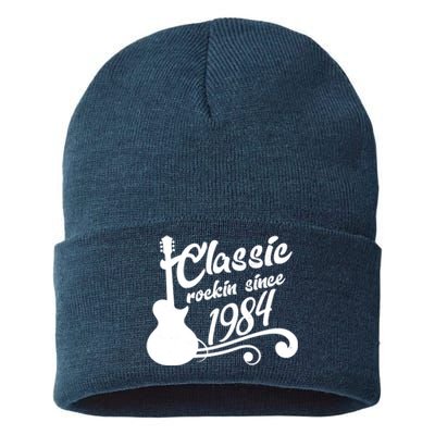 40th Birthday Classic Rockin Since 1984 Sustainable Knit Beanie