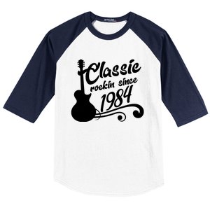 40th Birthday Classic Rockin Since 1984 Baseball Sleeve Shirt